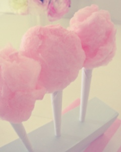 Pink candy floss or cotton candy. Source: Favim.com.