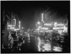 Photo: "52nd Street, New York, N.Y.," circa 1948, by William P. Gottlieb.