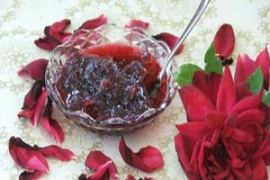 Turkish rose petal jam via amideastfeast.com