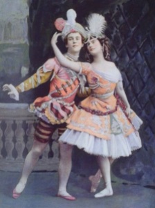 Nijinsky and Pavlova, the two superstars of Les Ballets Russes. Vintage image. Source: jbtaylor.typepad.com 