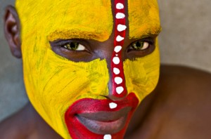 African tribal makeup via iStock.