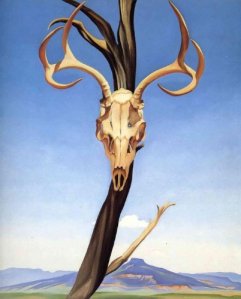 Georgia O' Keeffe, "Deers Skull with Pedernal" Source: wikipaintings.org