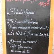 Another menu. Notice that bull or "Taureau" is listed.